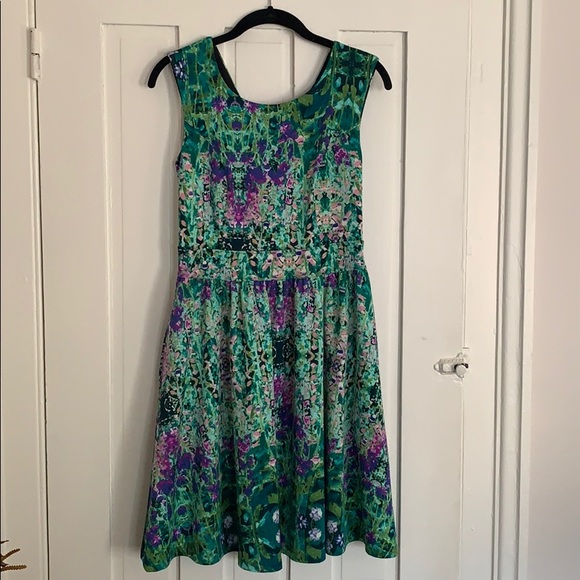 Cynthia Rowley A-Line Dress Abstract Floral Size 6 - Picture 3 of 7